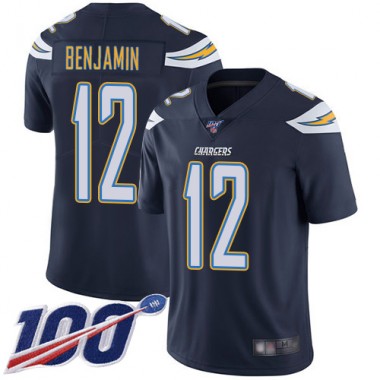 Los Angeles Chargers NFL Football Travis Benjamin Navy Blue Jersey Men Limited #12 Home 100th Season Vapor Untouchable->los angeles chargers->NFL Jersey